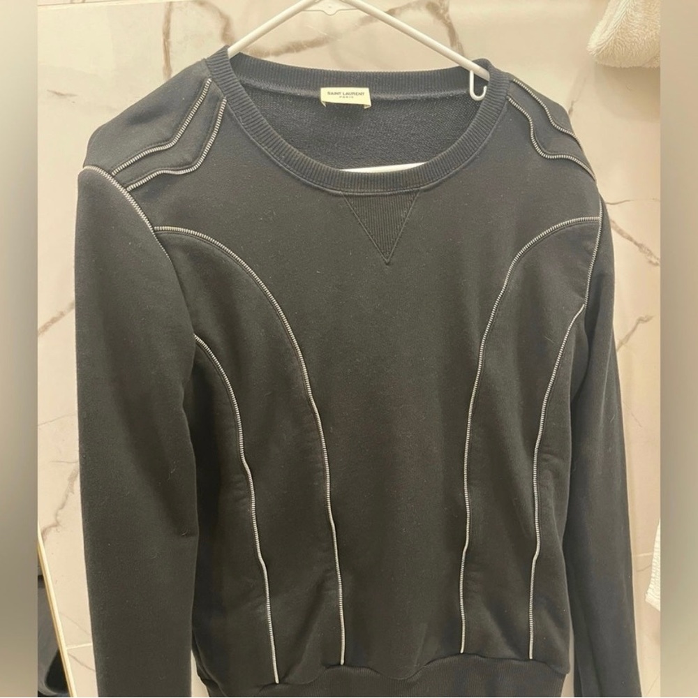 F/W 2015 Saint Laurent Paris Black Sweater